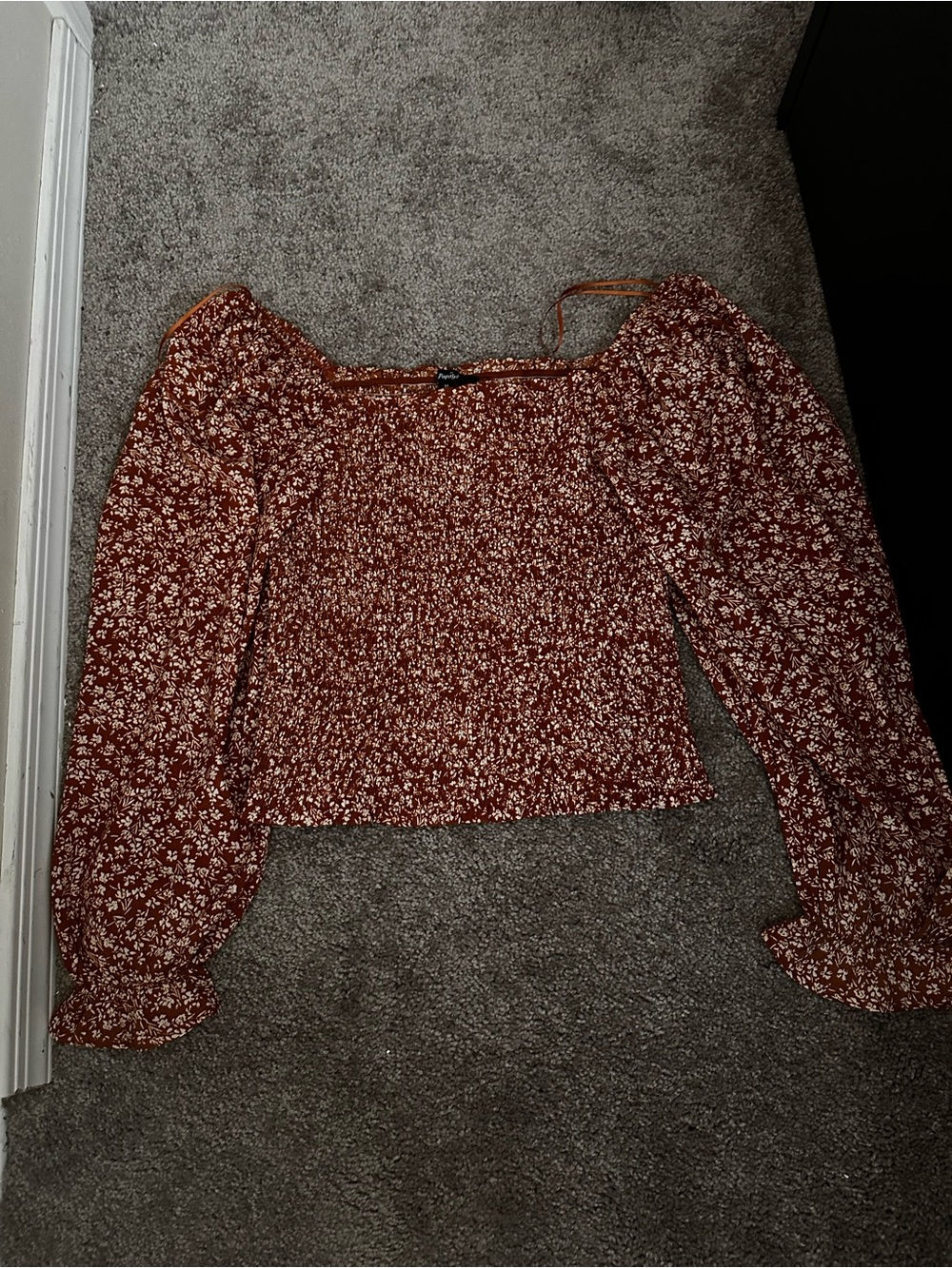 Papaya Floral Blouse Size Medium 0546